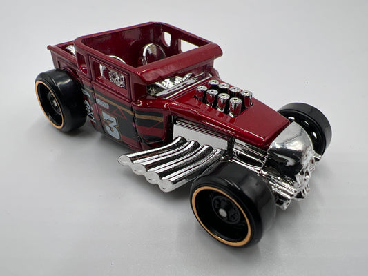 Hot Wheels 1/64 Bone Shaker #3 Red Loose