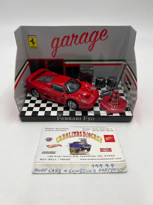 Bburago Garage Ferrari Race and Play Set Ferrari F50 Red 1:43 Scale