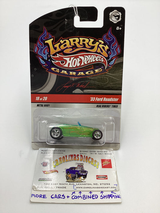 Hot Wheels Larrys garage 18/20 33 Ford Roadster Green 245P