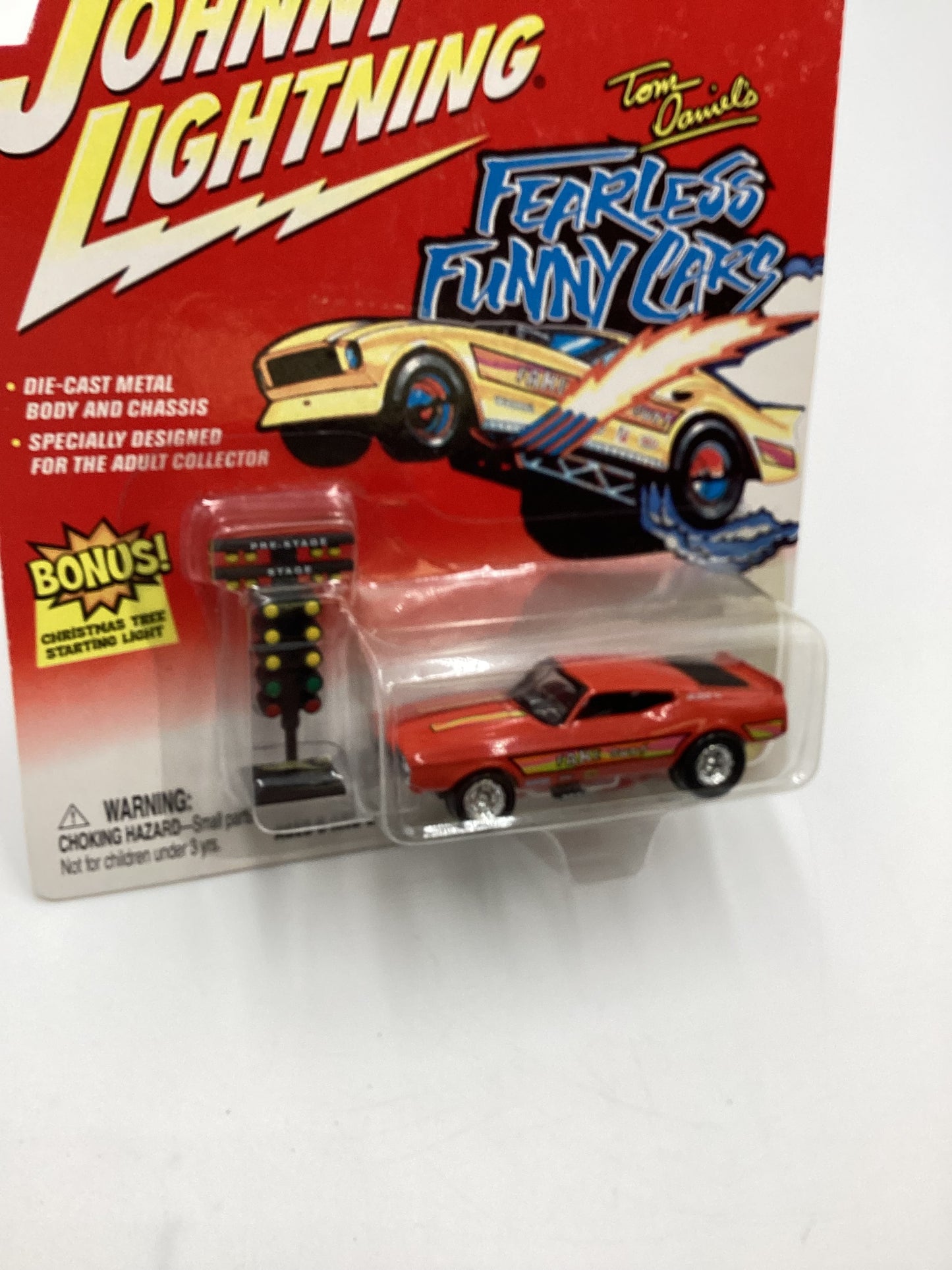 Johnny Lightning Tom Daniels Fearless Funny Cars #1 FakeOut Orange W/Starting Tree 222G