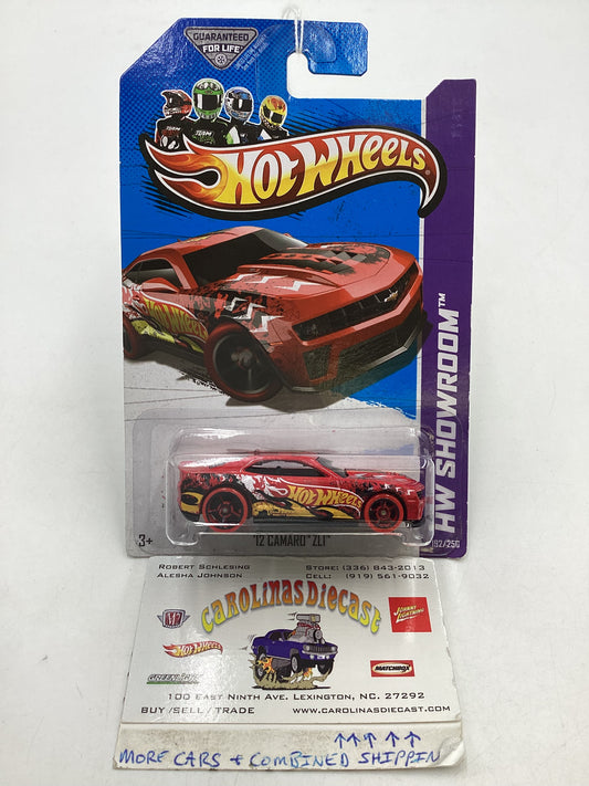 2013 Hot Wheels #192 12 Camaro ZL1 Red 3B