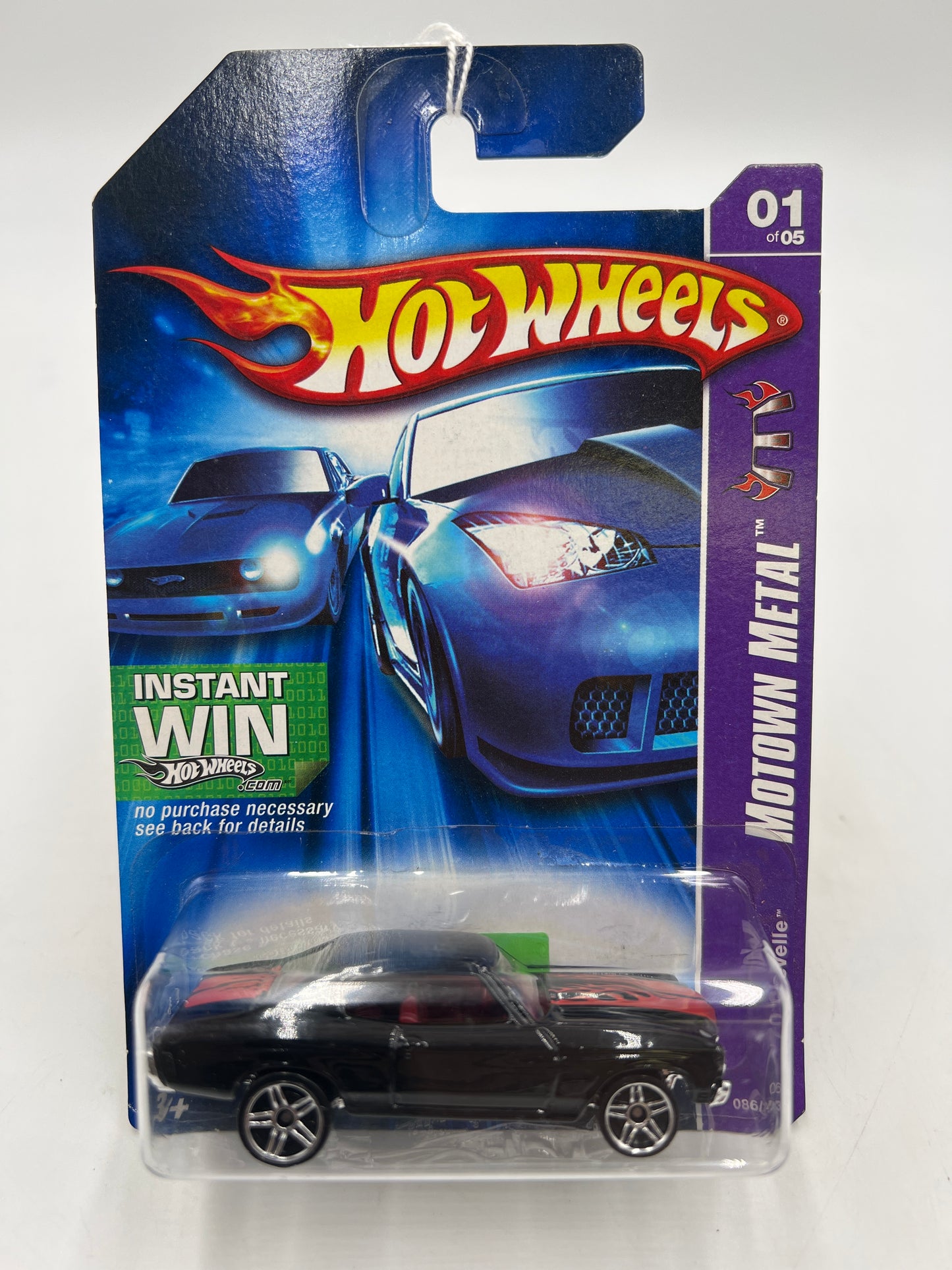 2007 Hot Wheels Motown Metal #086 70 Chevelle Black 1E