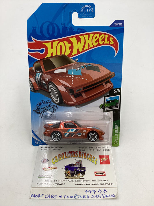 Hot Wheels 2021 Super Treasure Hunt Mazda RX7 Orange #130 W/Protector