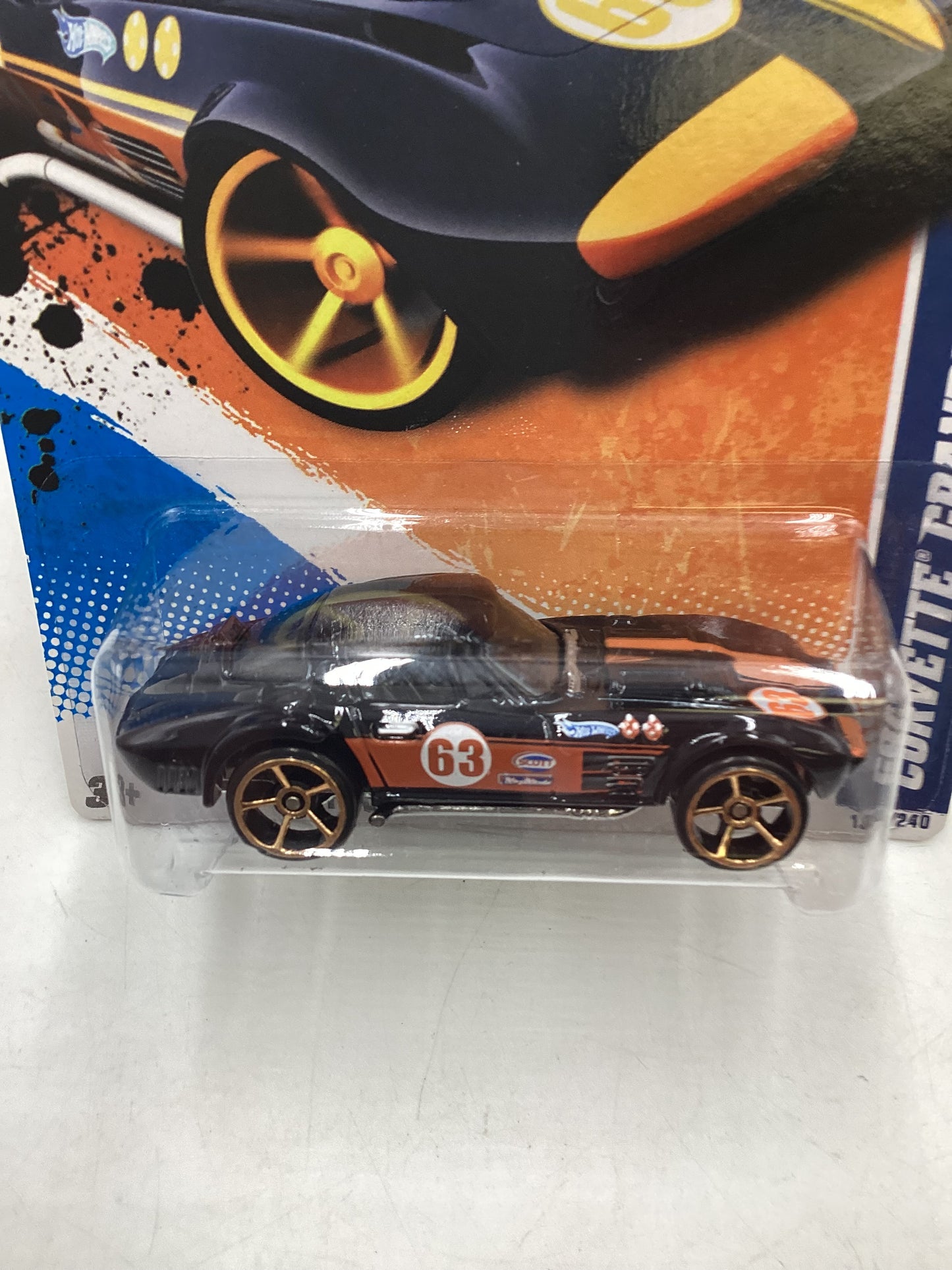 2011 Hot Wheels #130 Corvette Grand Sport Black Kmart Exclusive 238F