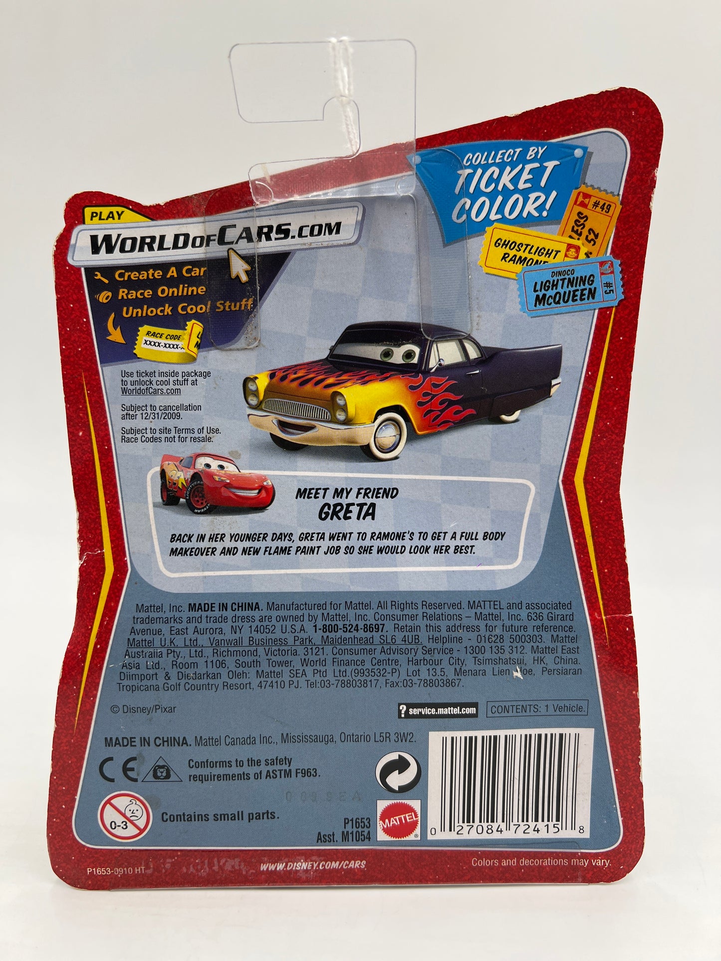 Disney Pixar The World Of Cars Race O Rama #96 Vitoline Pitty #2