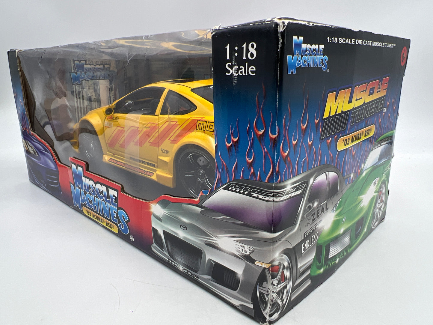 Muscle Machines 1:18 Scale Muscle Tuners 03 Acura RSX Yellow
