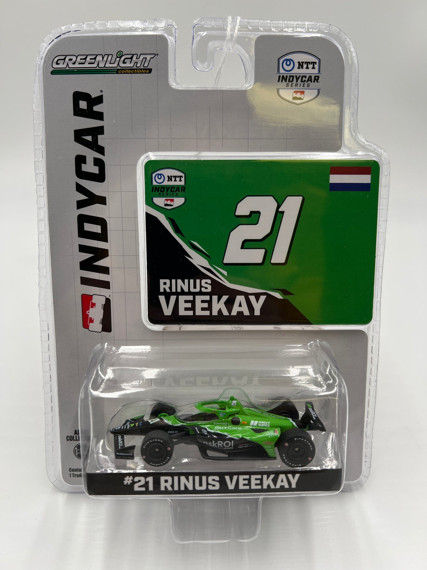 Greenlight NTT Indycar Series #21 Rinus Veekay F1 Car Green 177B