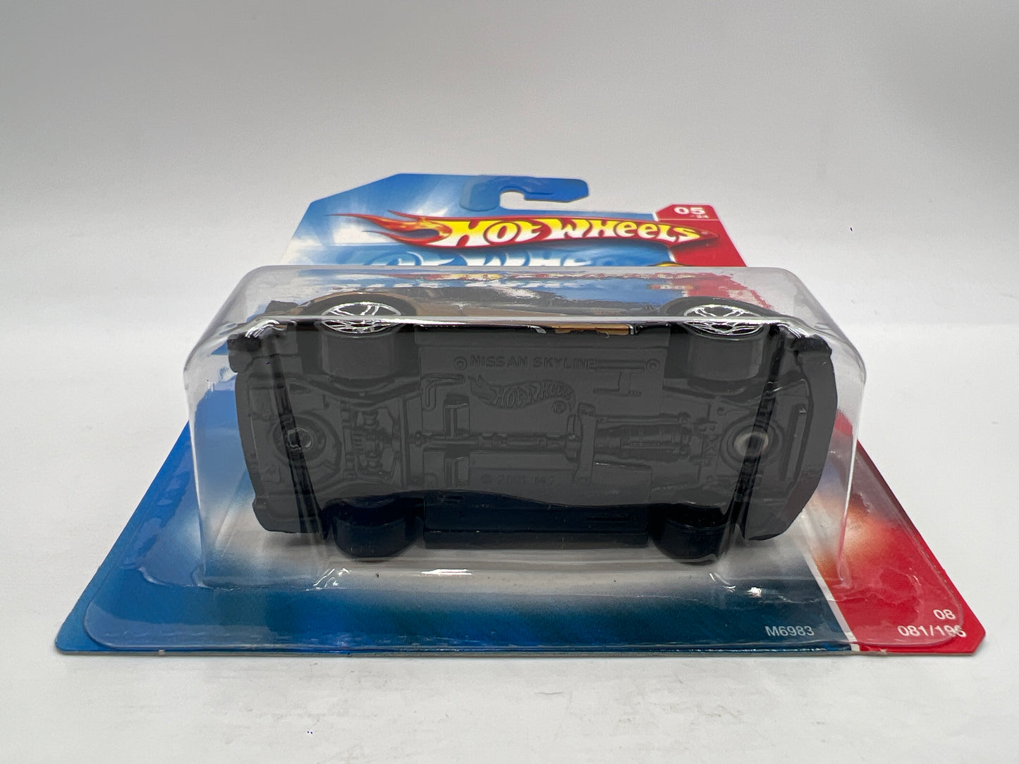 2008 Hot Wheels Web Trading Cars #81 Nissan Skyline Black/Gold W/Protector