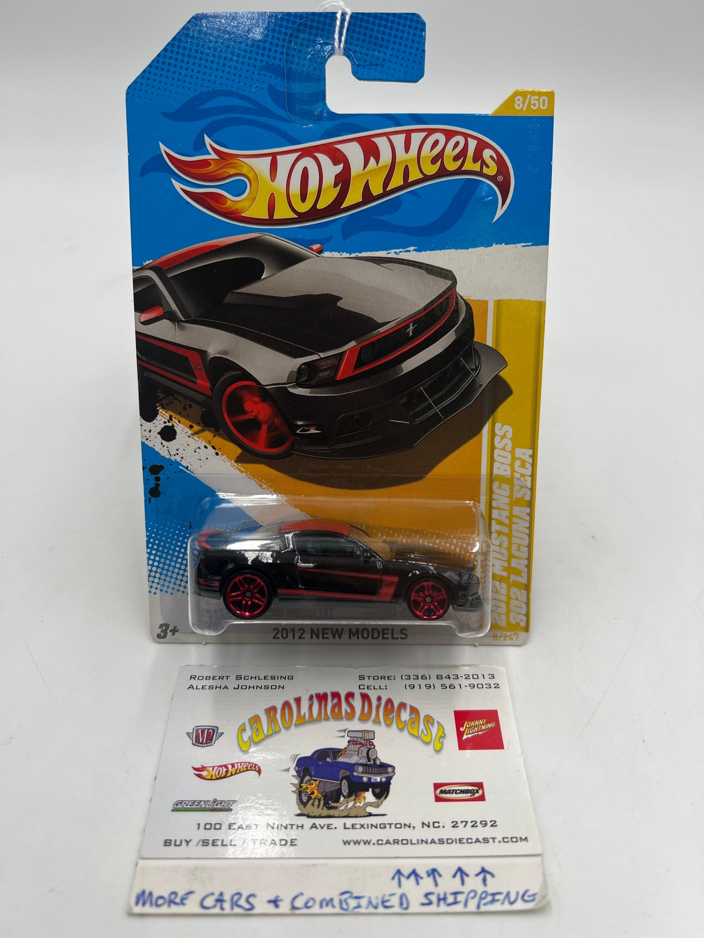 2012 Hot Wheels New Models #8 2012 Mustang Boss 302 Laguna Seca Black 31C