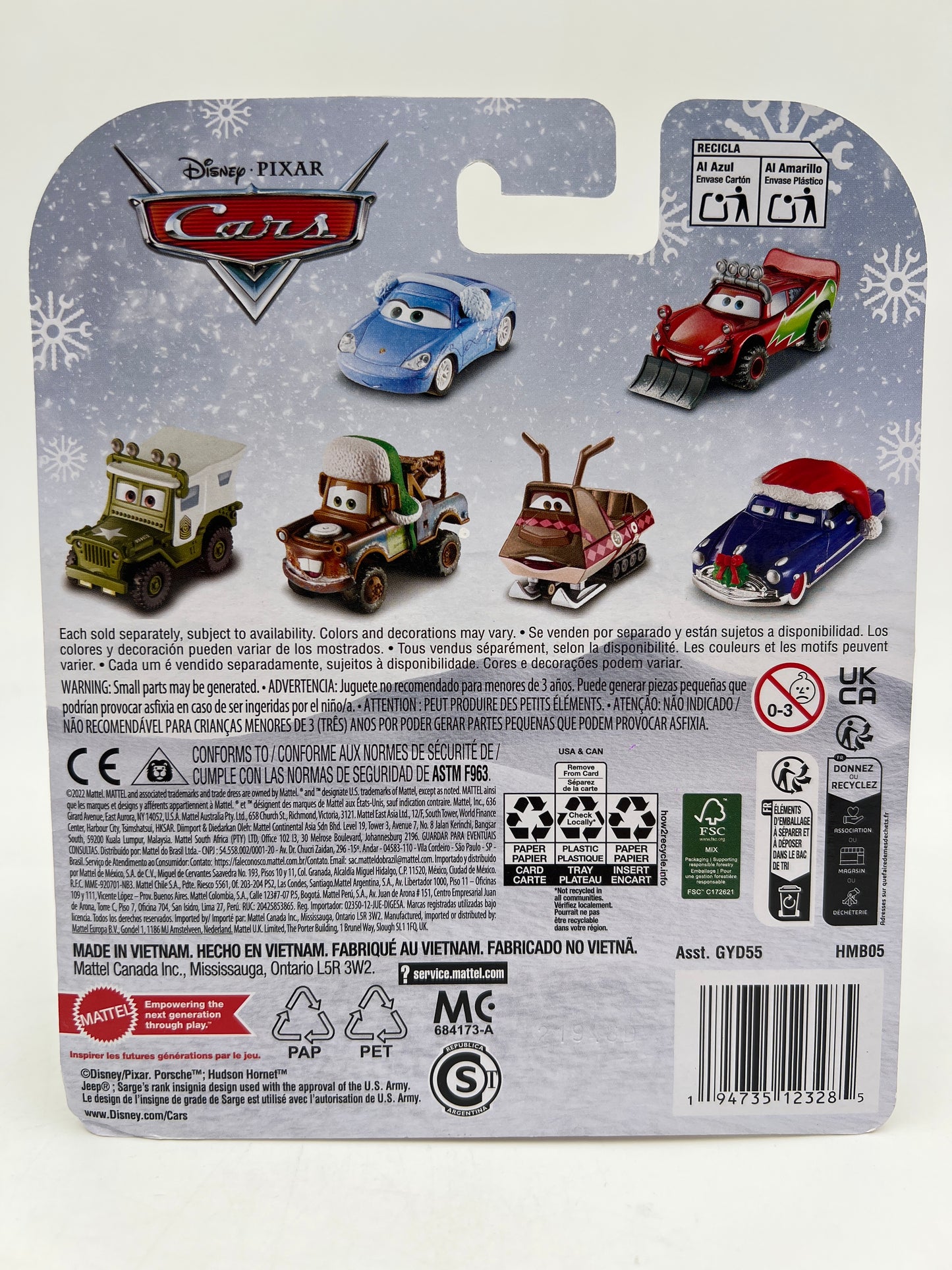 Disney Pixar Cars Winter Christmas Edition Clutch Kringle 136i