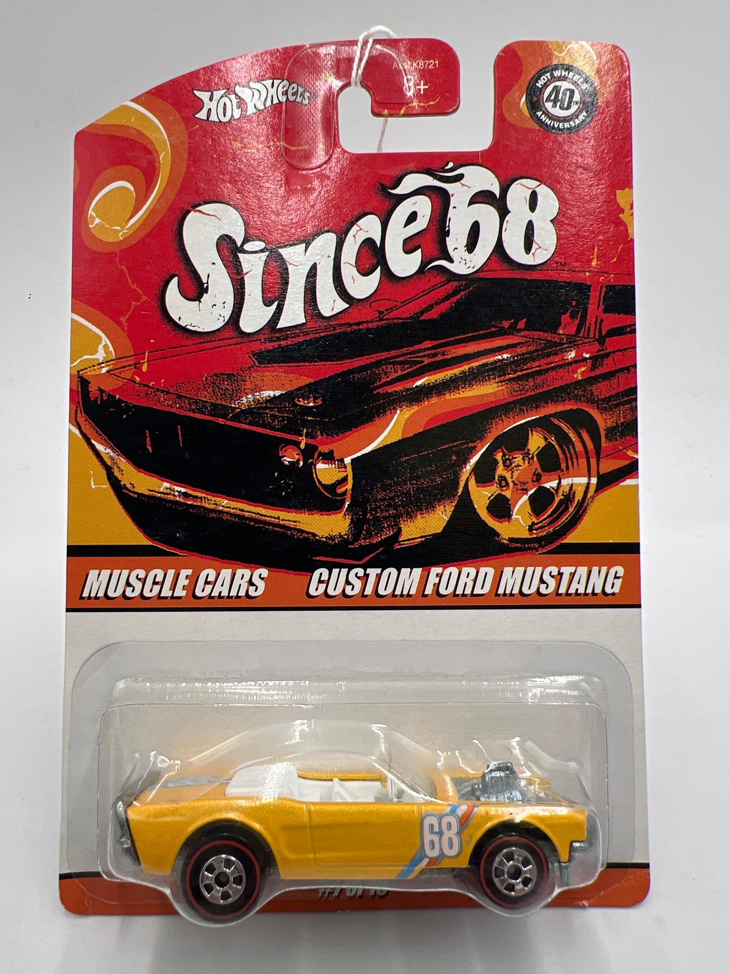 Hot Wheels Since 68 Muscle Cars #7 Custom Ford Mustang Yellow
