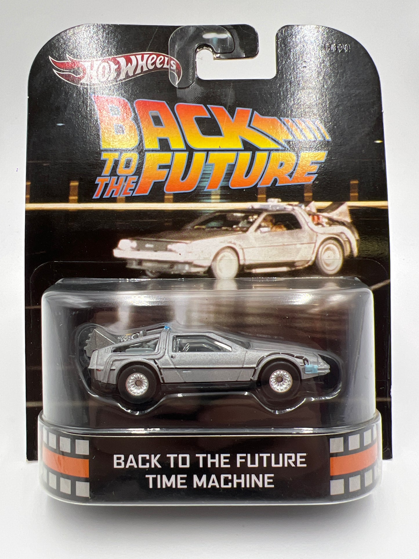 Hot Wheels Retro Entertainment Back To The Future Time Machine Silver W/Protector