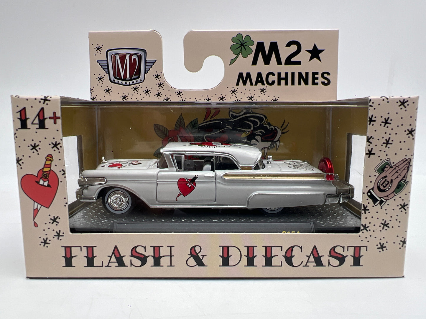 2026 M2 Machines S154 Flash & Diecast 1957 Mercury Turnpike Cruiser M-335 White