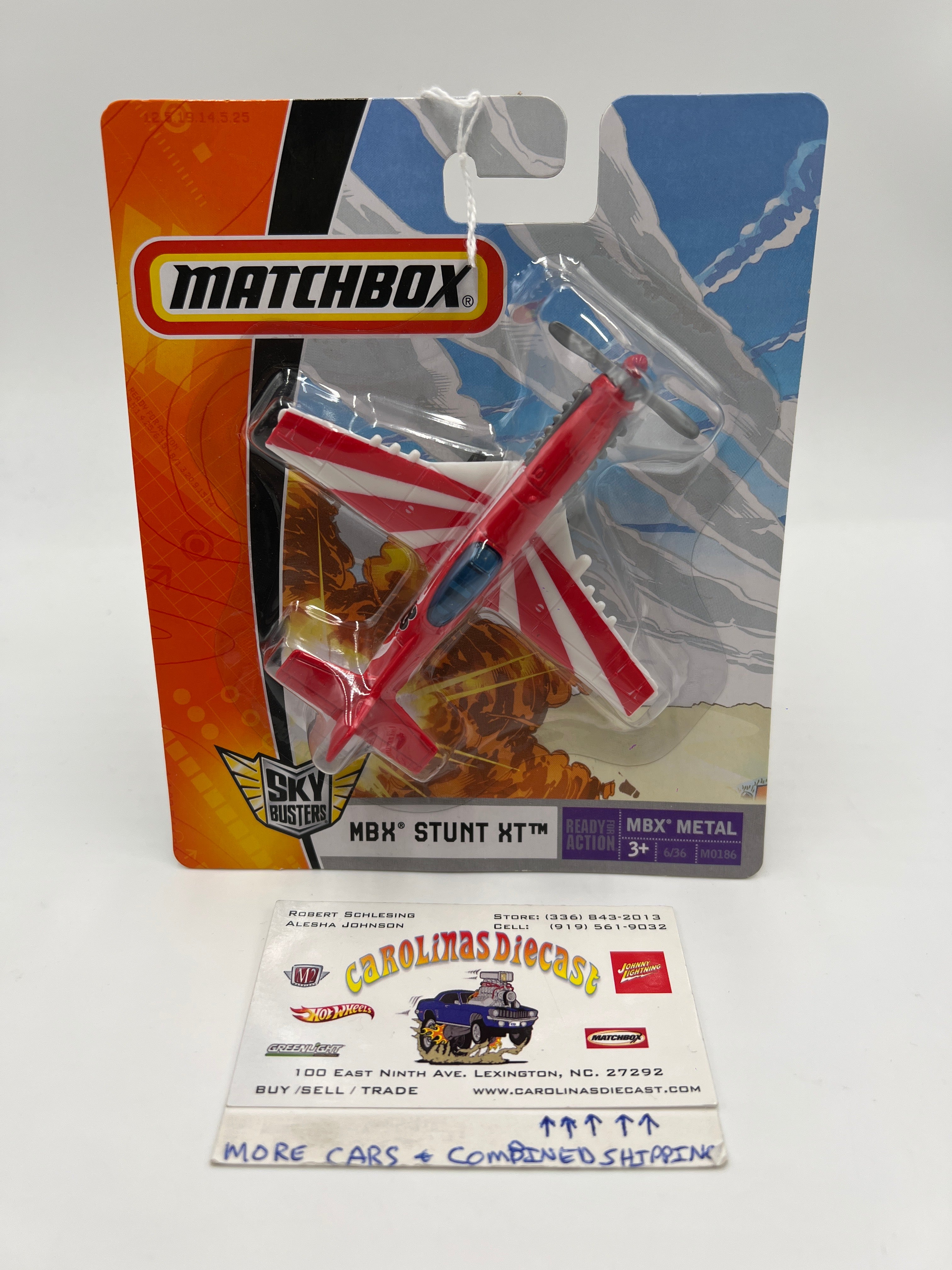 Matchbox Sky Busters MBX Metal #6 MBX Stunt XT Airplane Red/White