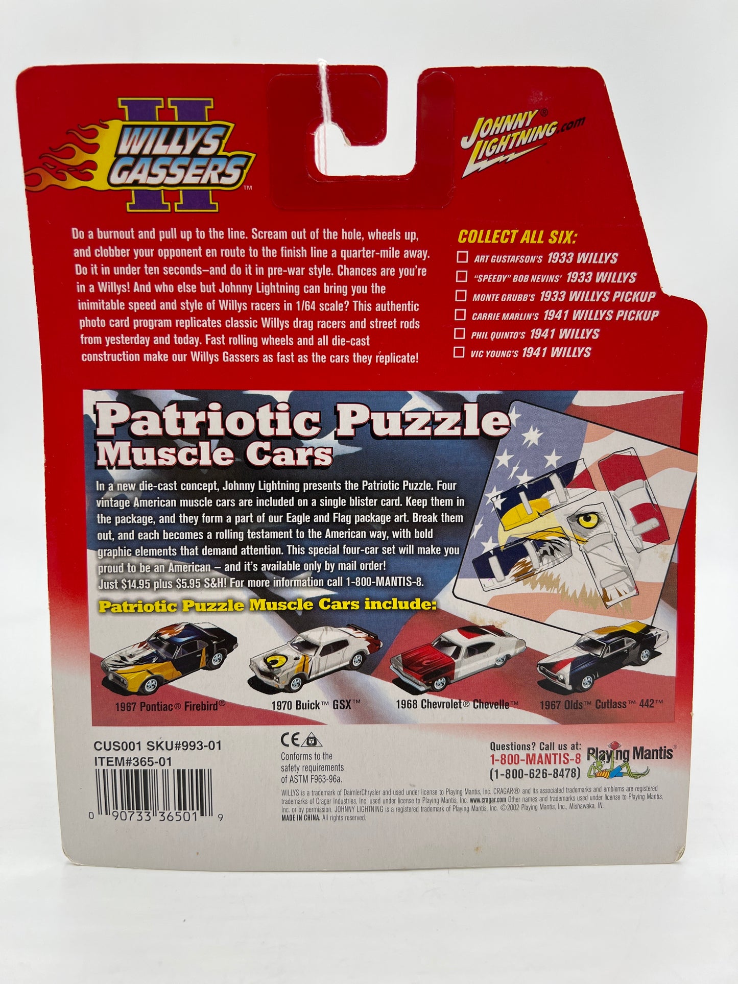 Johnny Lightning Willys Gassers 1933 Willys Monte Grubb Blue 221E