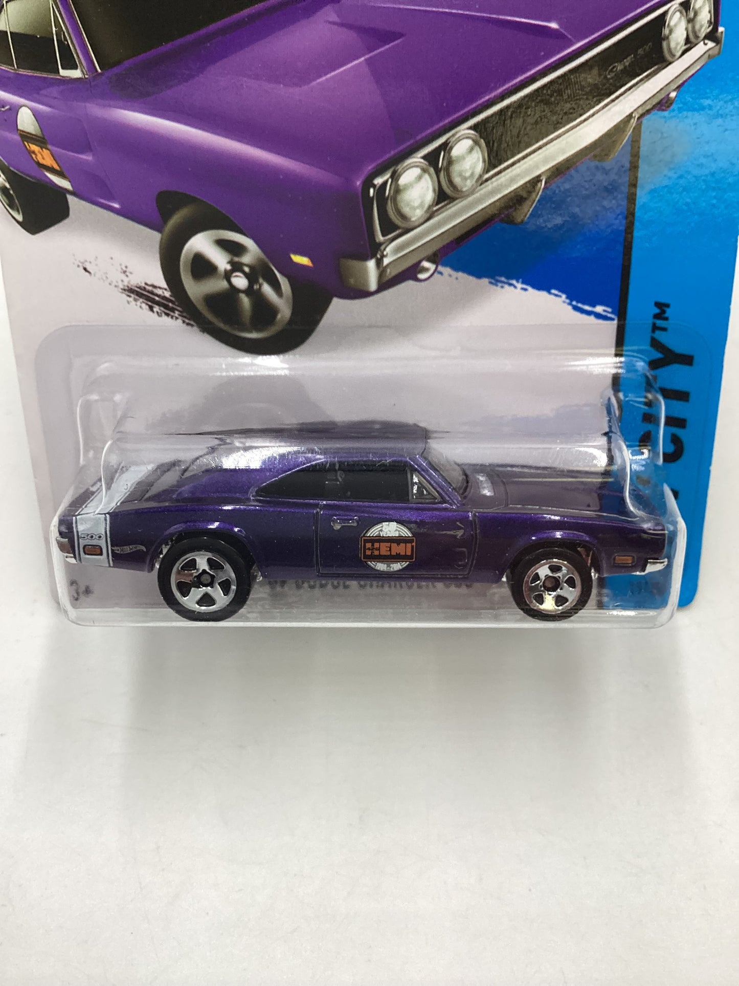 2015 Hot wheels HW City #19 69 Dodge Charger 500 Purple 57F