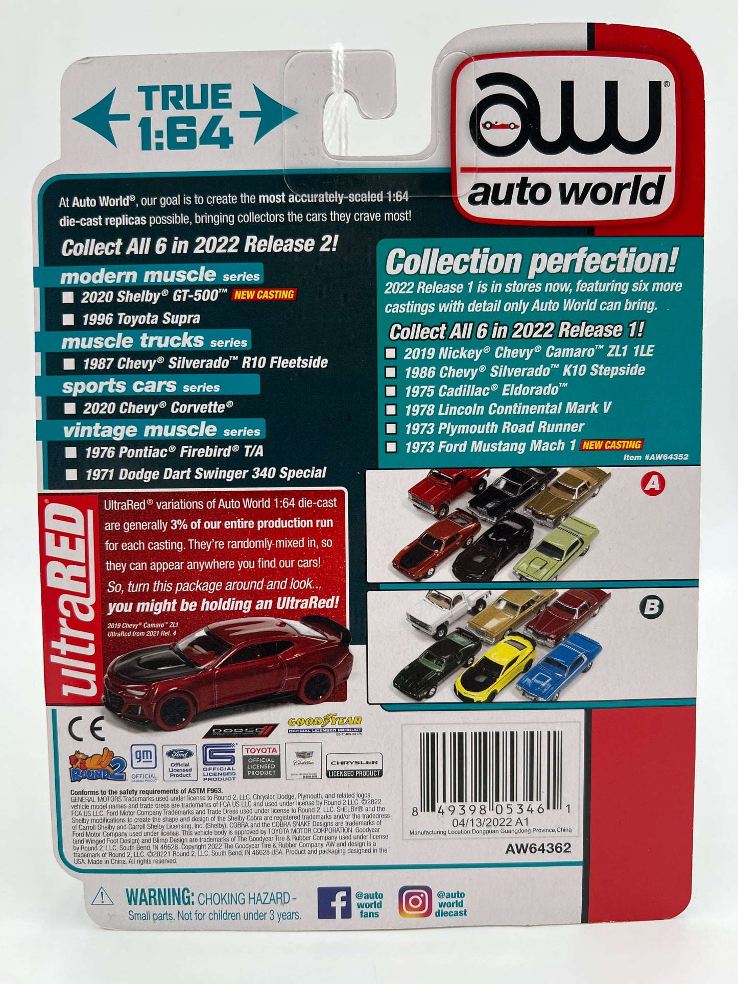 Auto World Muscle Trucks Release 2 Version A 1987 Chevy Silverado R10 Fleetside Tan/Red 182E