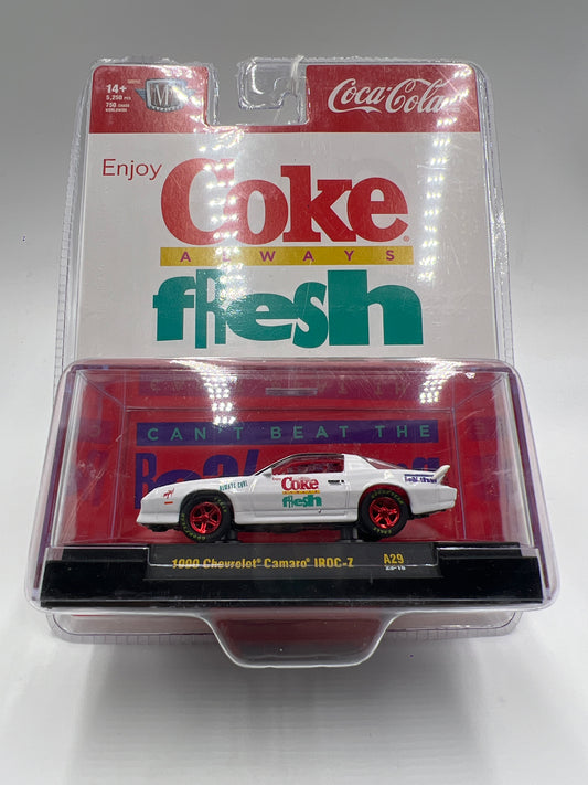 M2 Machines Coca Cola CHASE 1990 Chevrolet Camaro IROC-Z White A29