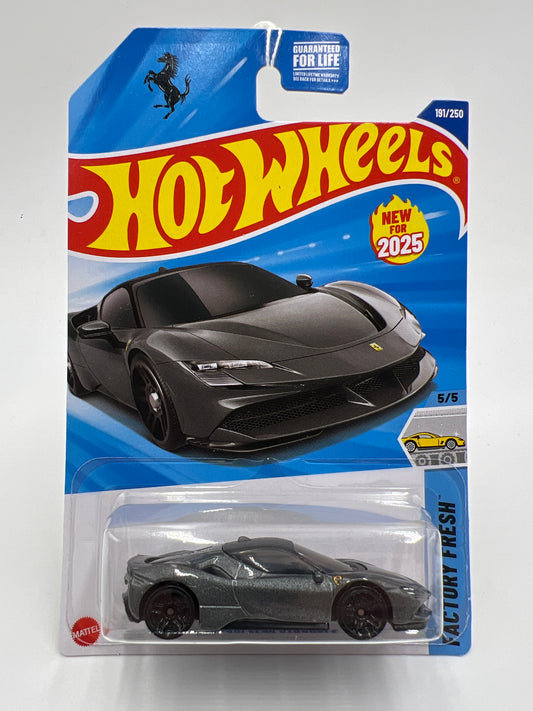 2025 Hot Wheels P Case Factory Fresh #191 Ferrari SF90 Stradale Gray SR