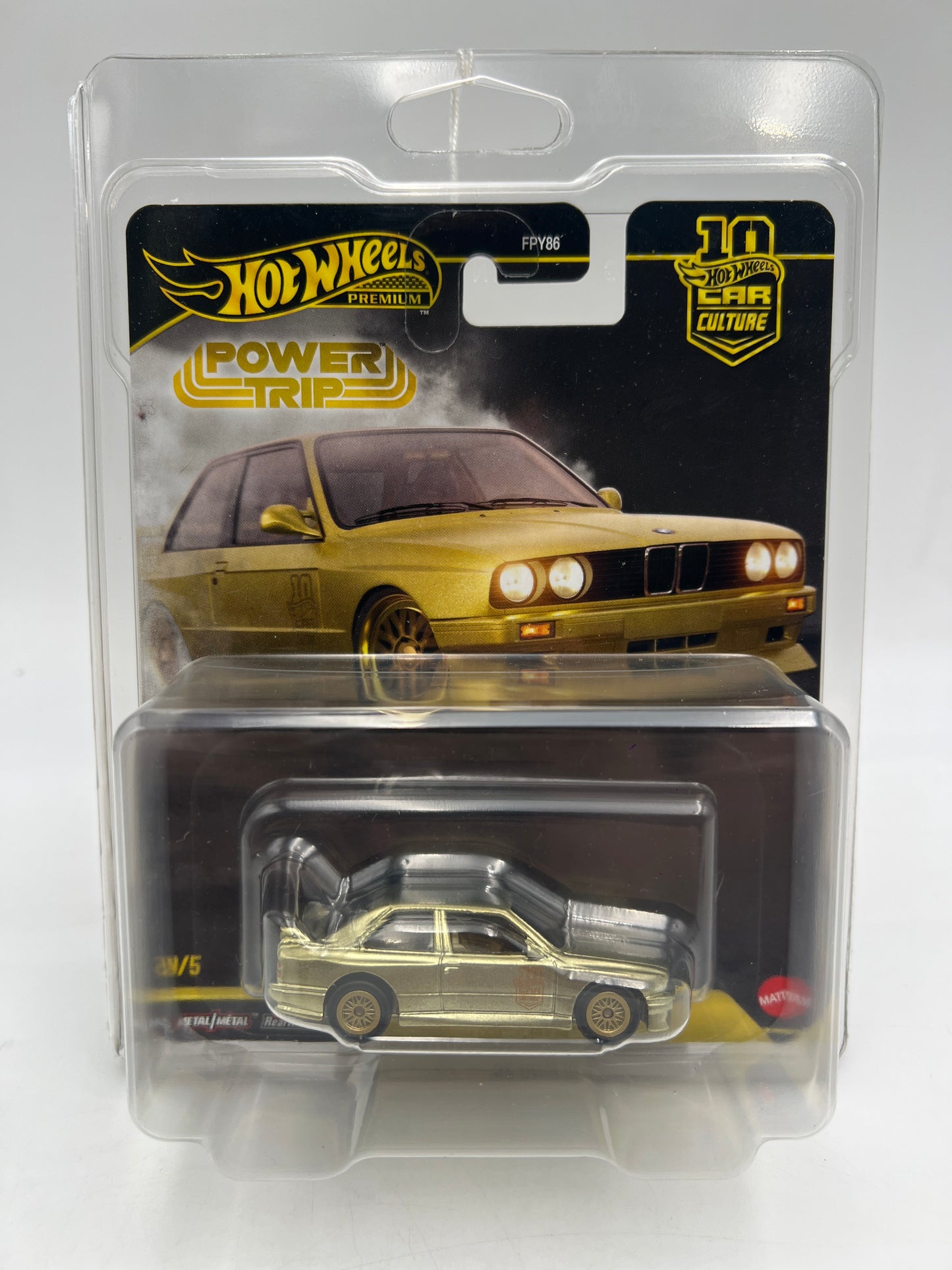2026 Hot Wheels Premium Power Trip #0 CHASE 92 BMW M3 Gold W/Protector