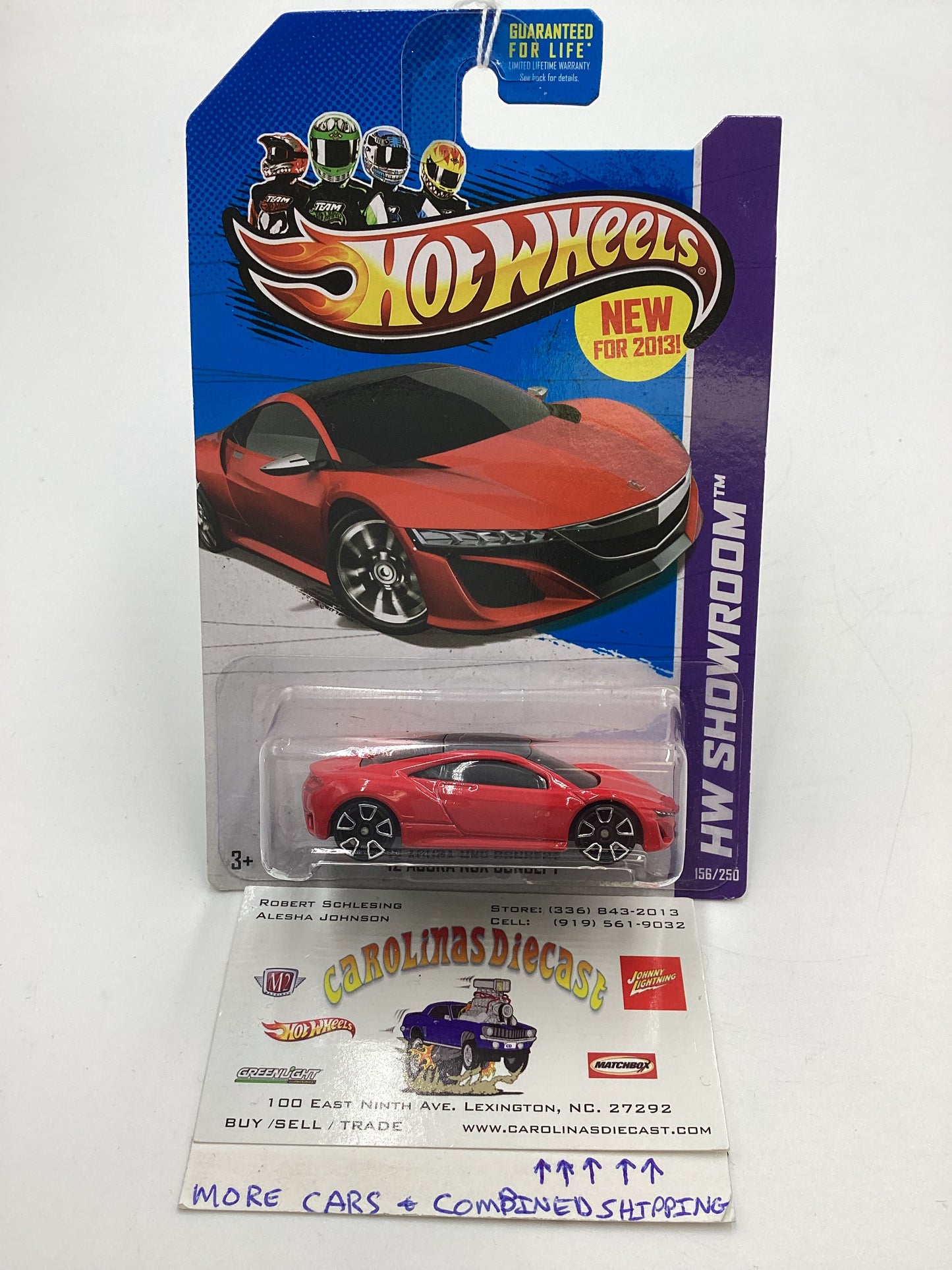 2013 Hot wheels Showroom #156 12 Acura NSX Concept Red 105C