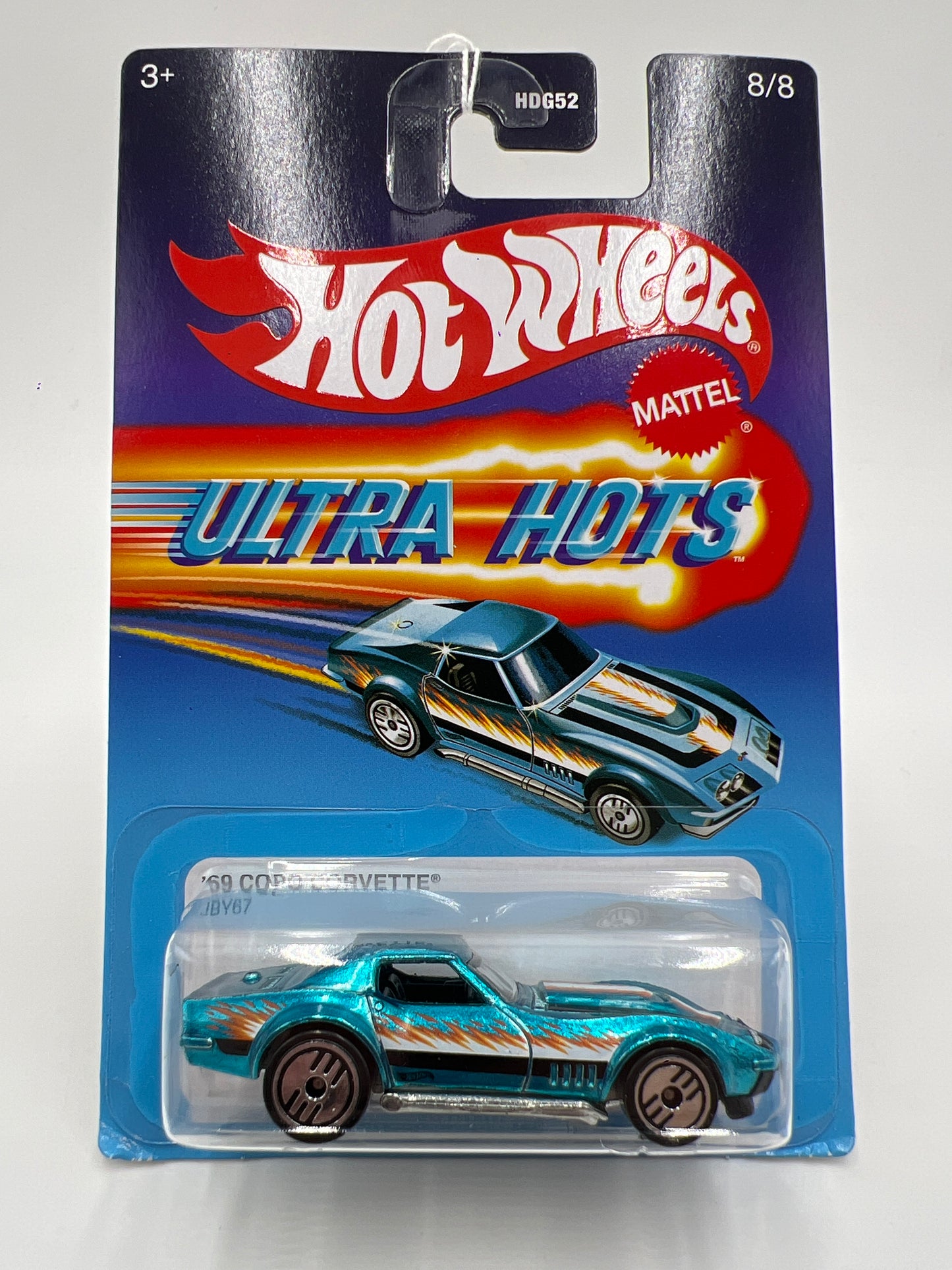 2025 Hot Wheels Target Ultra Hots #8 69 Copo Corvette Blue Cracked Blister