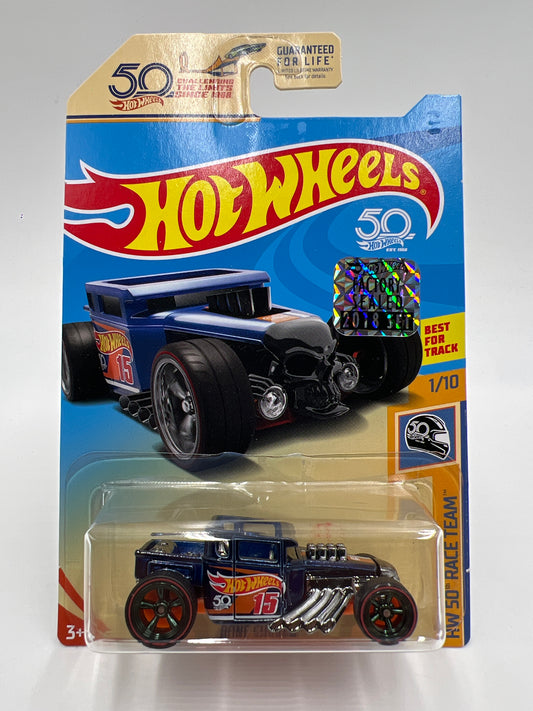 2018 Hot Wheels Factory Sealed Super Treasure Hunt Bone Shaker Blue Ultimate Chase W/Protector