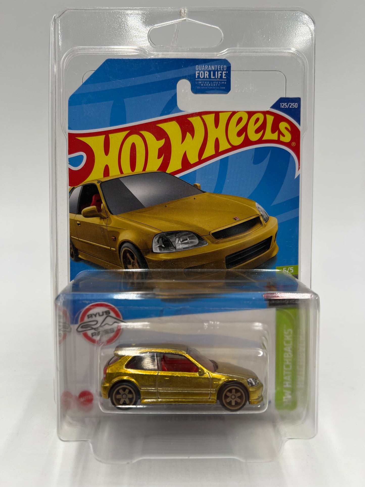 2022 Hot Wheels Super Treasure Hunt #125 99 Honda Civic Type R EK9 Gold Nugget W/Protector See Desc