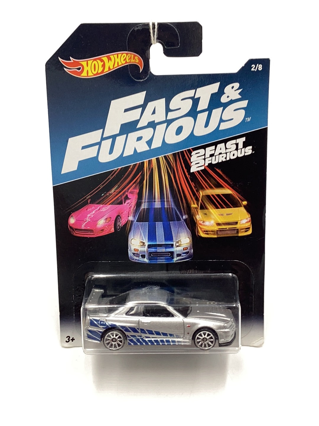 ホットウィール　チェイス　R34　プロテクター付き New Hot Wheels Chase Car Is a Golden Nissan Skyline R34