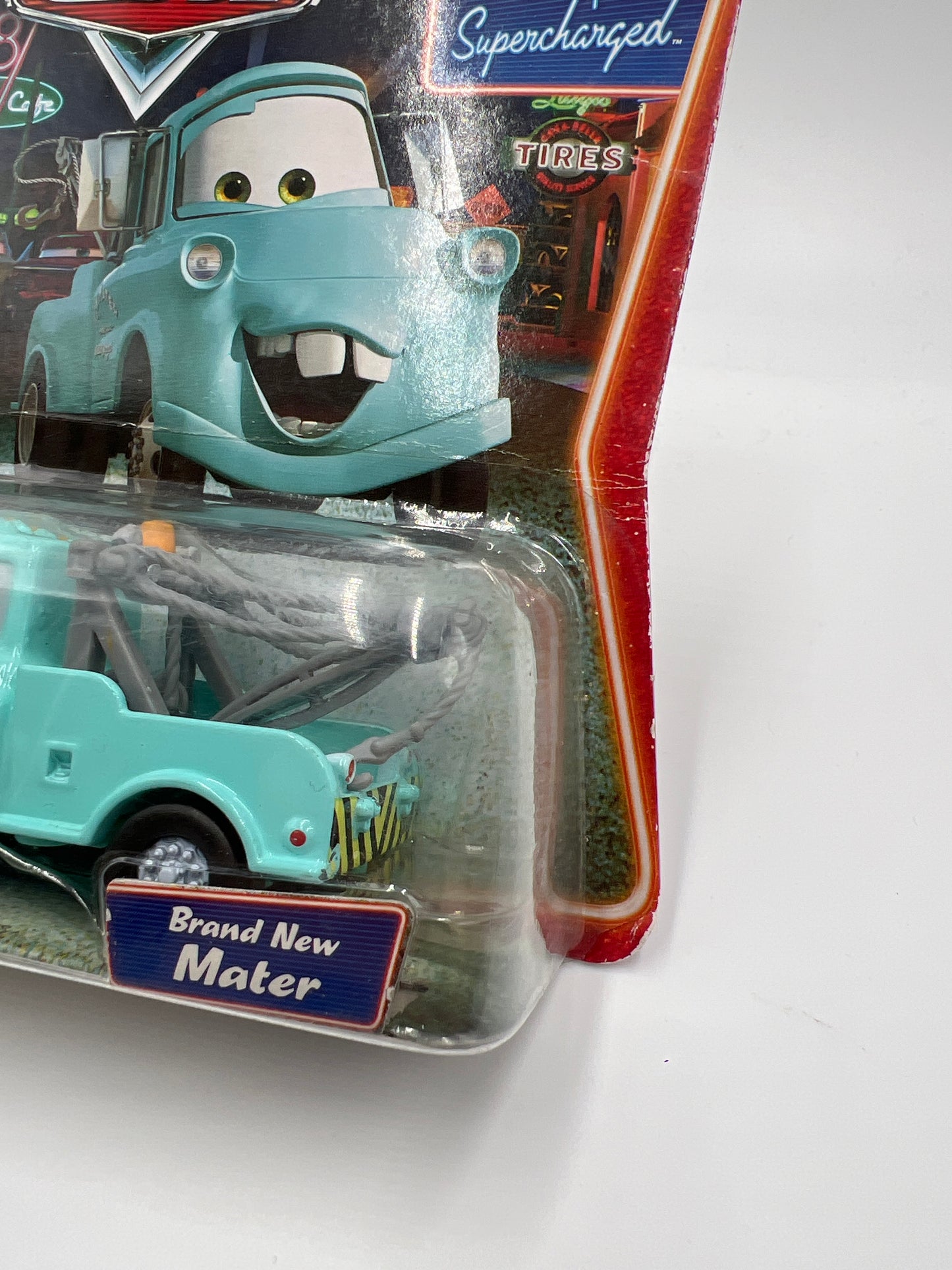 Disney Pixar Cars Supercharged Brand New Mater Light Blue Bad Card 140A