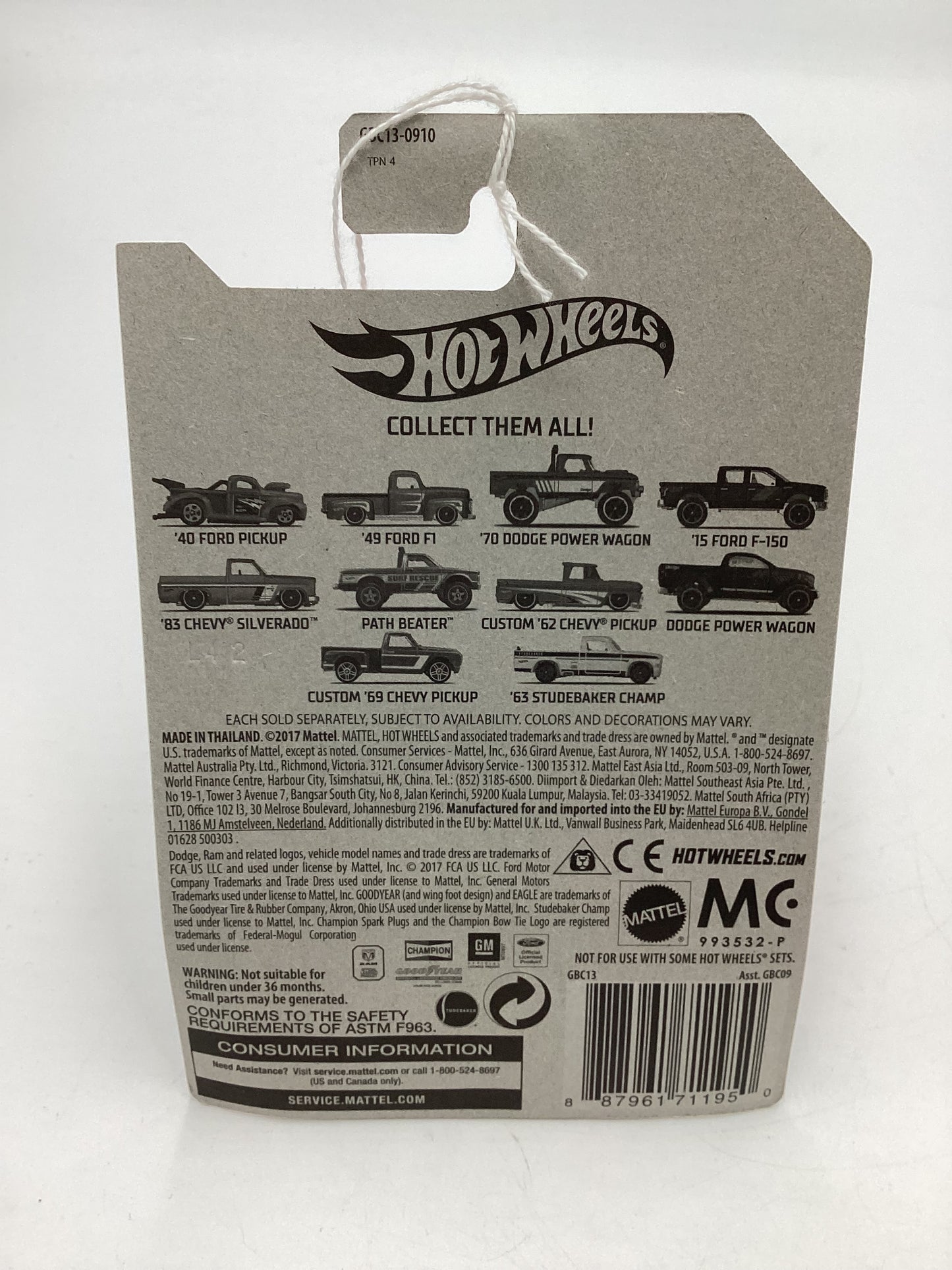 Hot Wheels Walmart Exclusive American Truck Series #7 Custom 62 Chevy Pickup Blue 158F