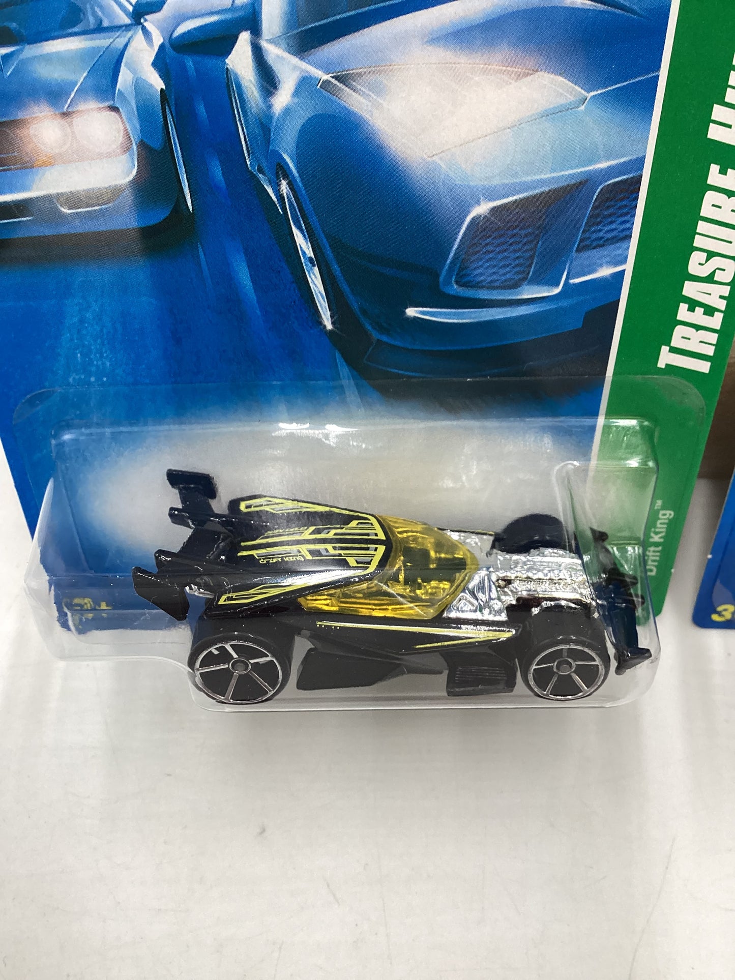 2008 Hot Wheels Super Treasure Hunt + Treasure Hunt Drift King Black #171 with protector