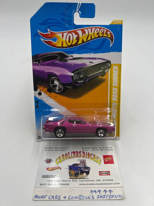 2012 Hot Wheels New Models #6 71 Plymouth Road Runner Magenta 37C