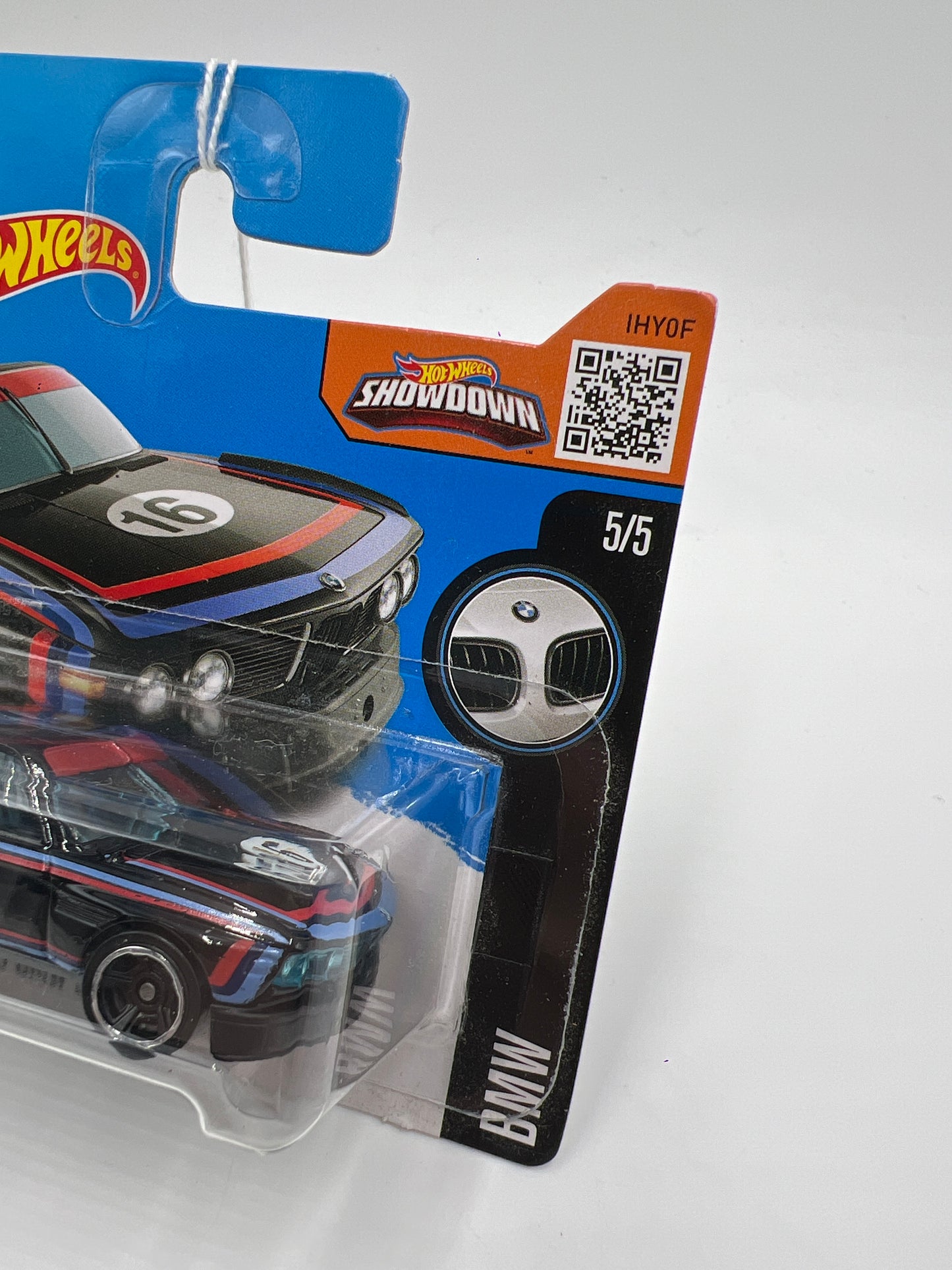 2016 Hot Wheels Short Card BMW #190 73 BMW 3.0 CSL Race Car Black