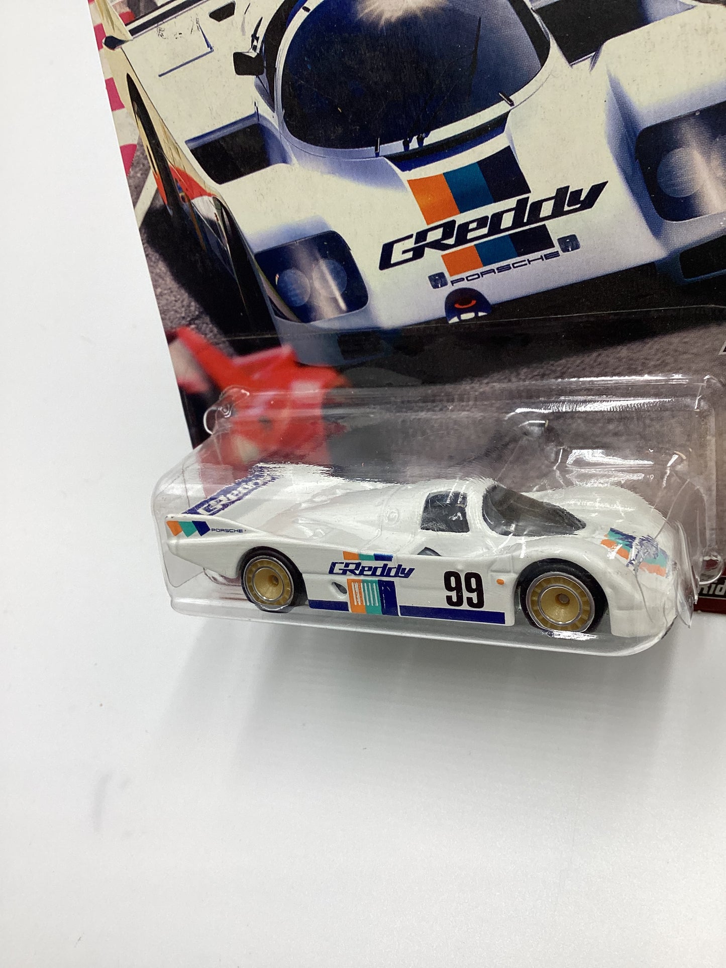 2017 Hot Wheels Race Day #4 Porsche 962 *Cracked Blister* 244J