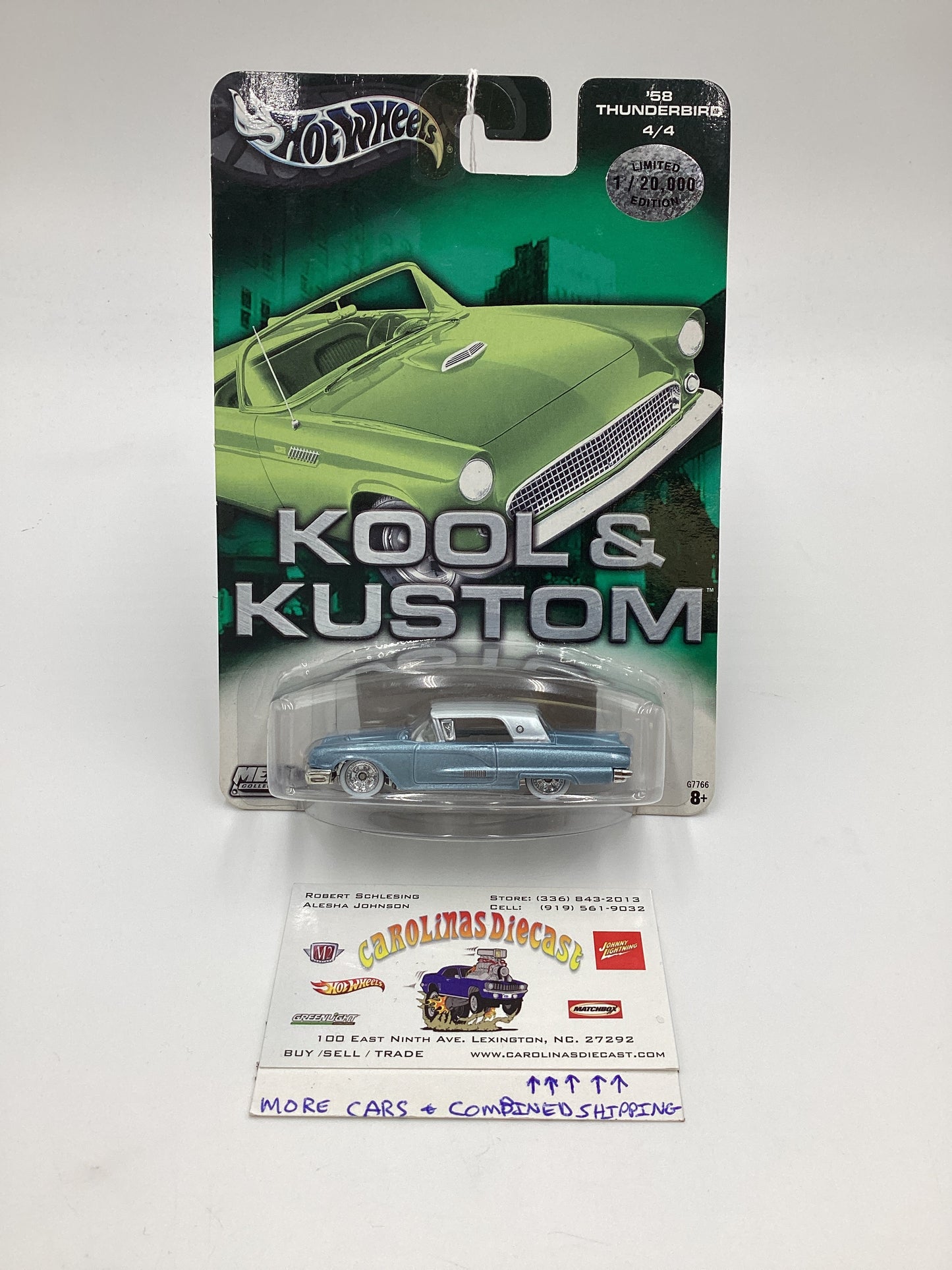 Hot Wheels Kool & Kustom #4 58 Thunderbird Light Blue