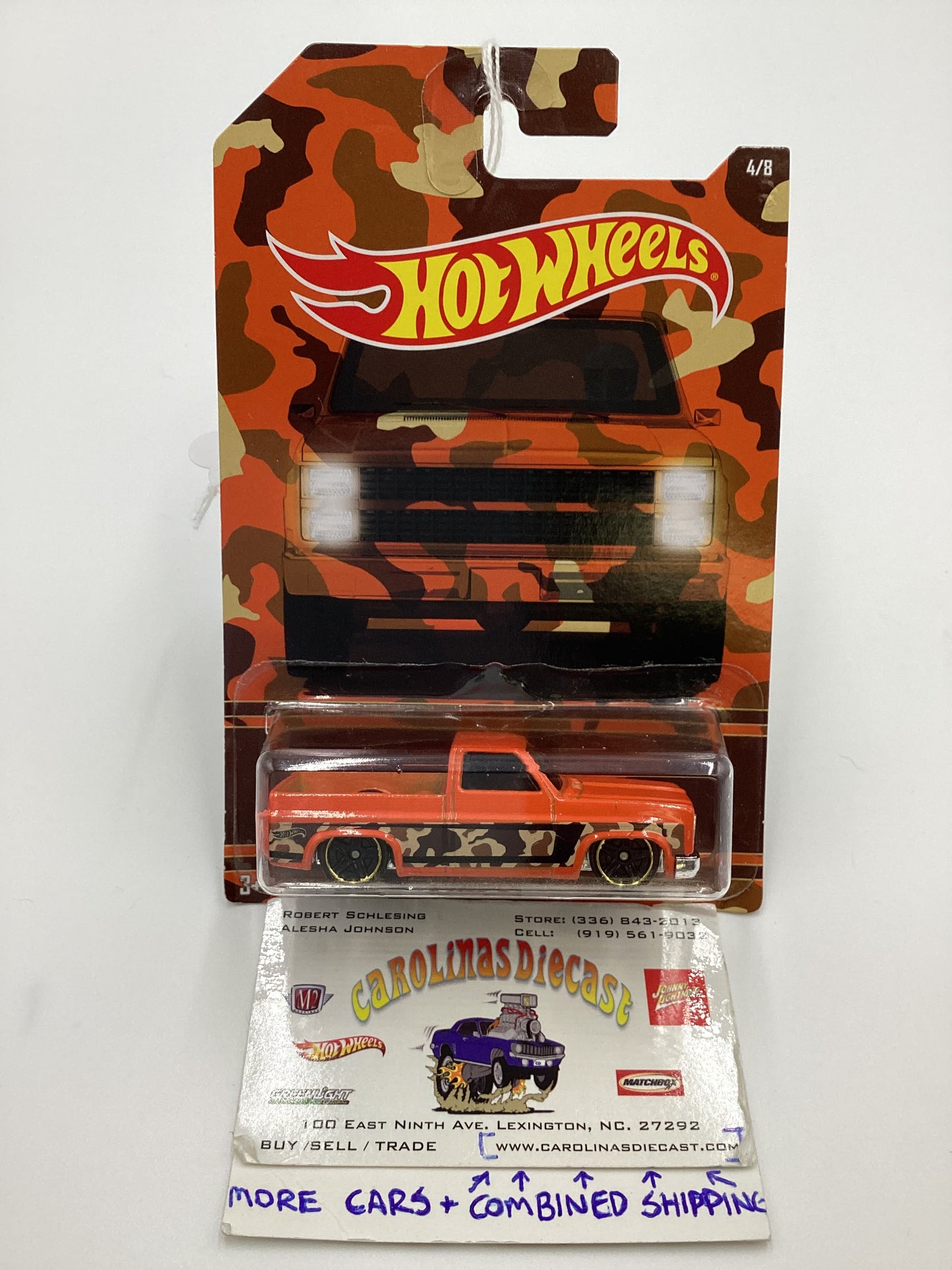 2017 Hot Wheels Walmart Camo Series #4 83 Chevy Silverado Orange 158B