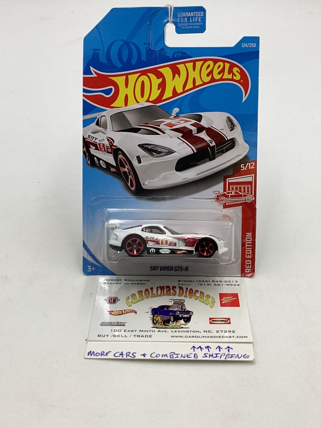 2019 Hot wheels #124 SRT Viper GTS-R Red Edition 150F