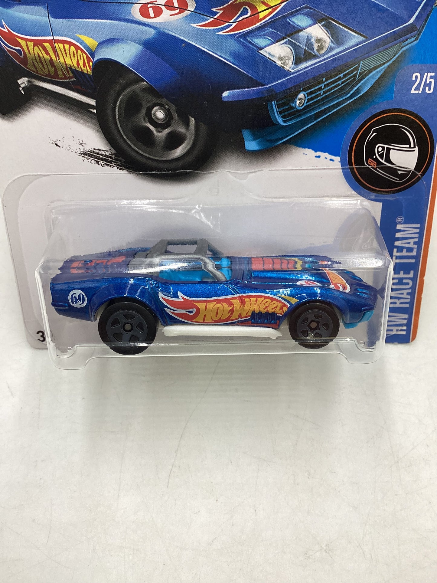 2017 Hot wheels #352 69 Corvette Racer Blue