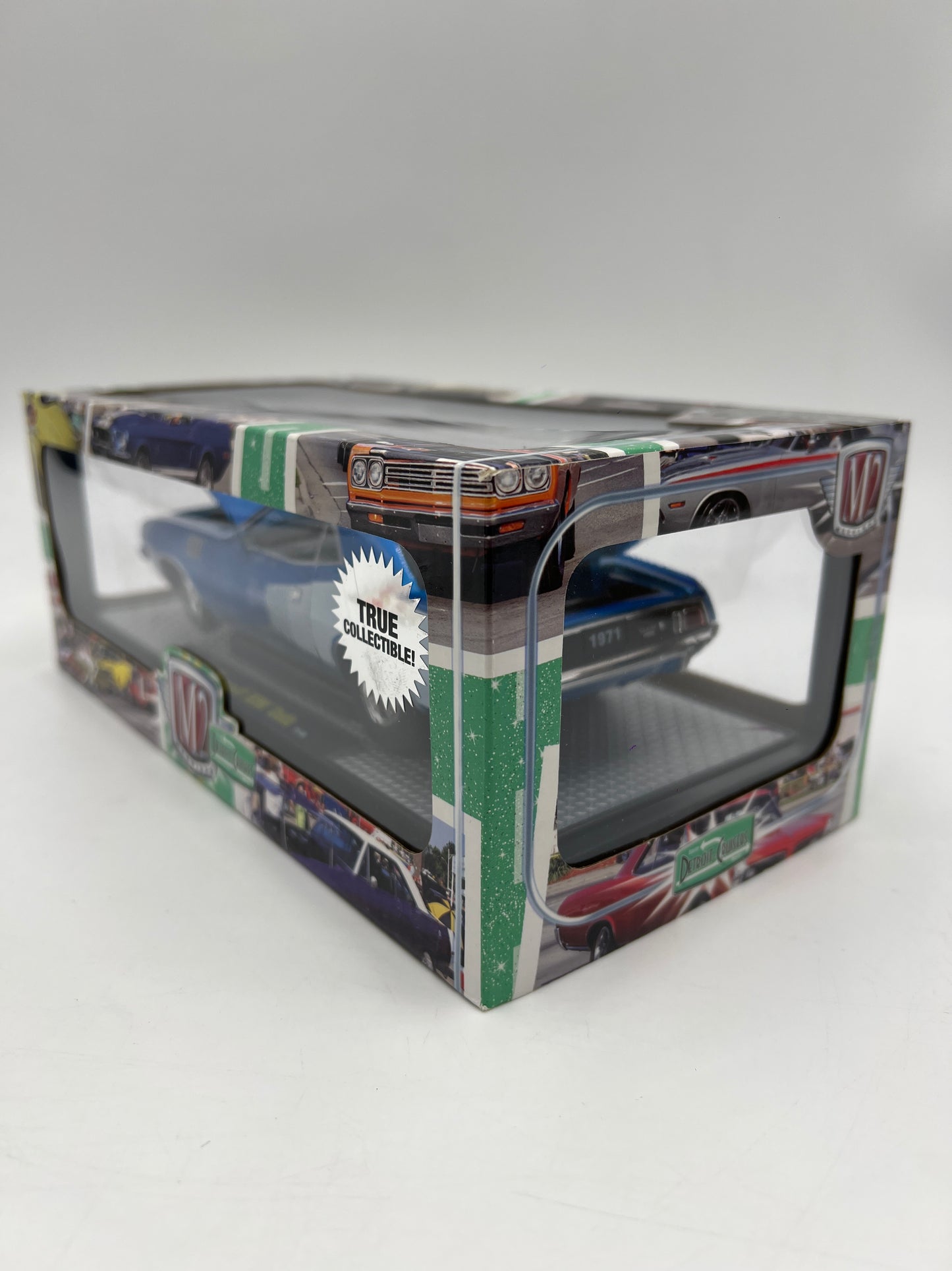 M2 Machines 1/24 Premium Edition Detroit-Cruisers 1971 Plymouth Hemi Cuda Blue/White 11-18