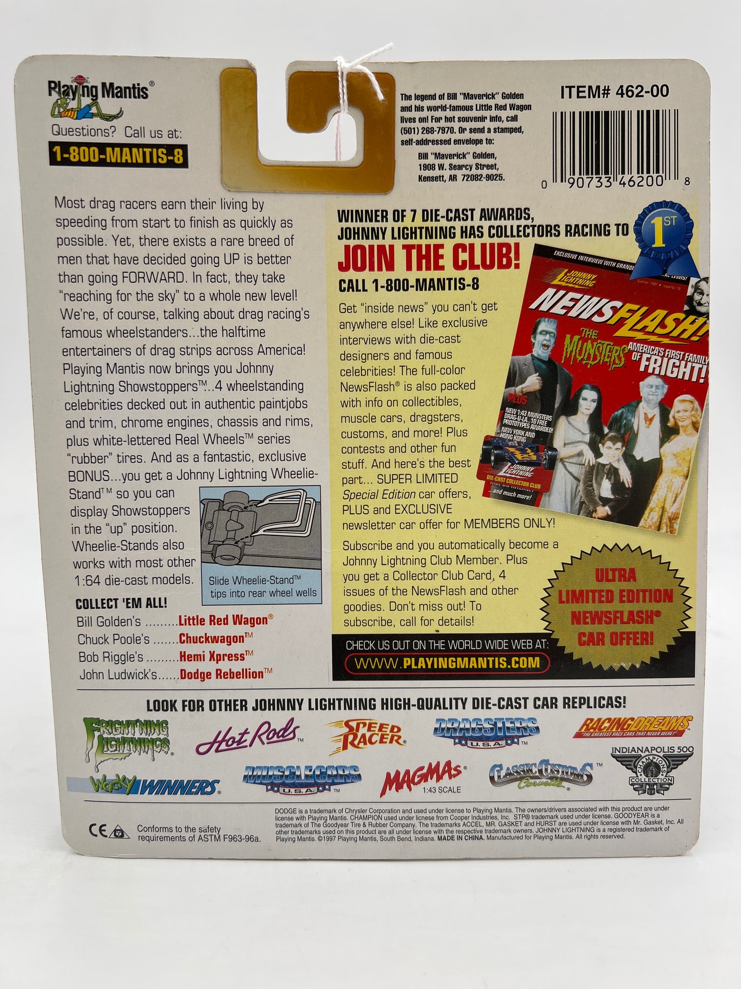 Johnny Lightning Show Stoppers John Ludwicks Dodge Rebellion Silver/Red 231E