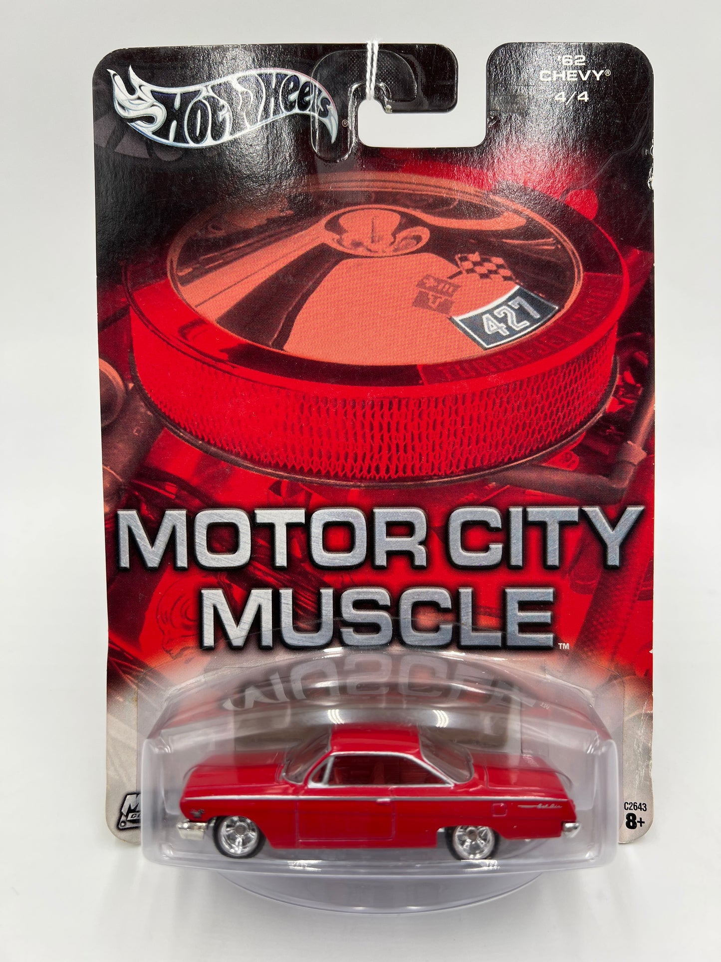 Hot Wheels Premium Motor City Muscle #4 62 Chevy Red 245E