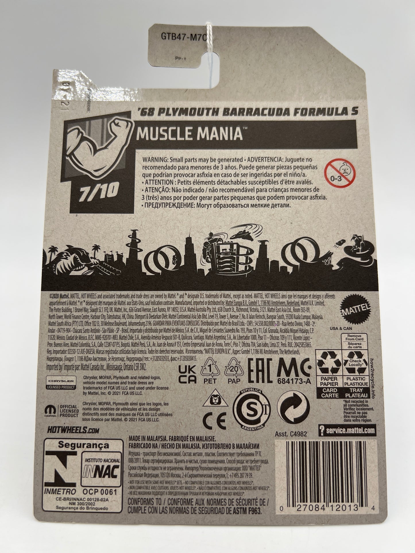 2021 Hot Wheels Muscle Mania #239 68 Plymouth Barracuda Formula S Green 38D