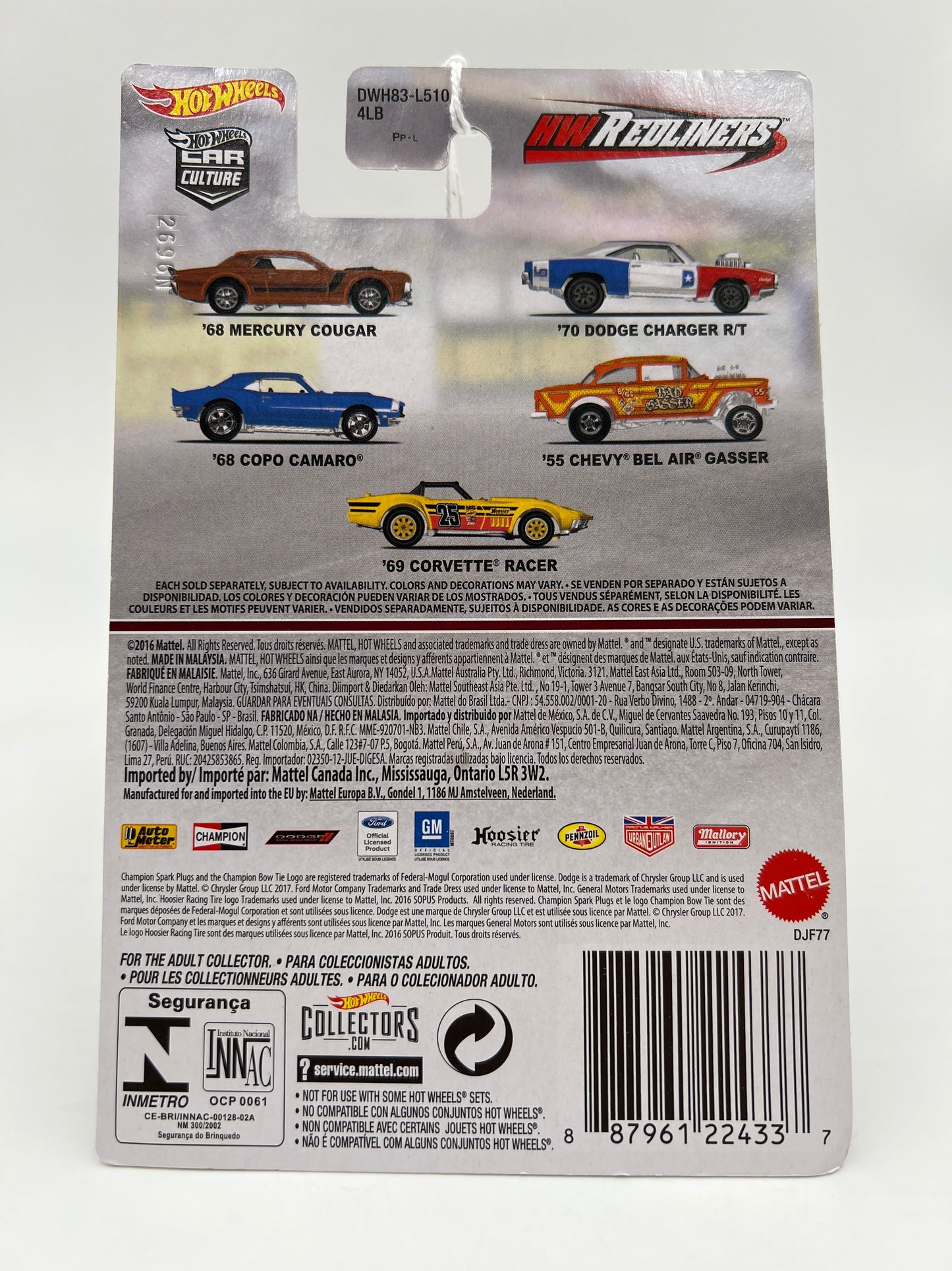 Hot Wheels Car Culture Redliners #2 70 Dodge Charger R/T 245Q