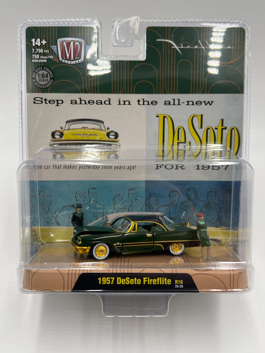 2025 M2 Machines Diorama CHASE 1957 DeSoto Fireflite Green R16 #1