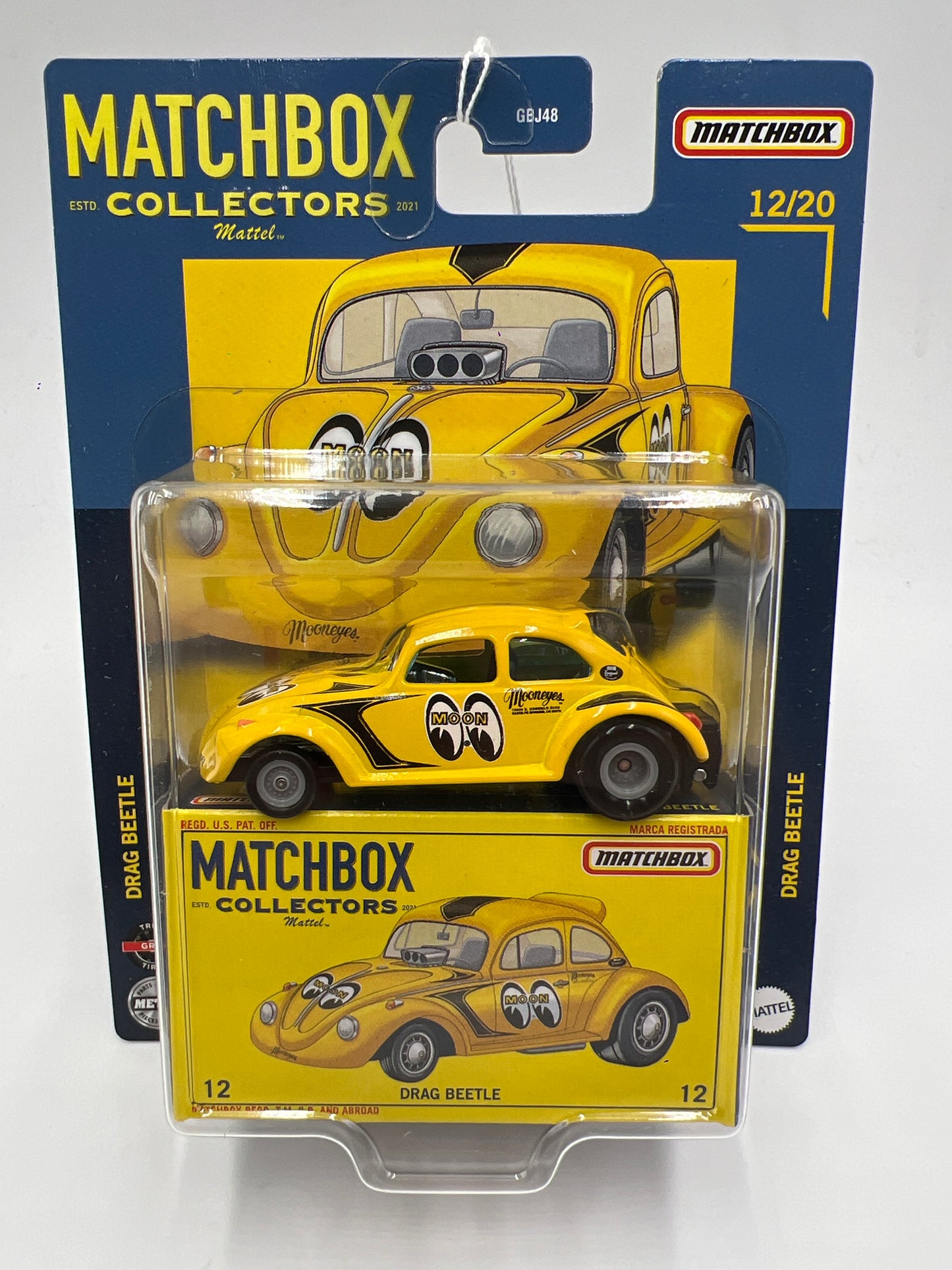 Matchbox Collectors #12 Drag Beetle Yellow Mooneyes 169M