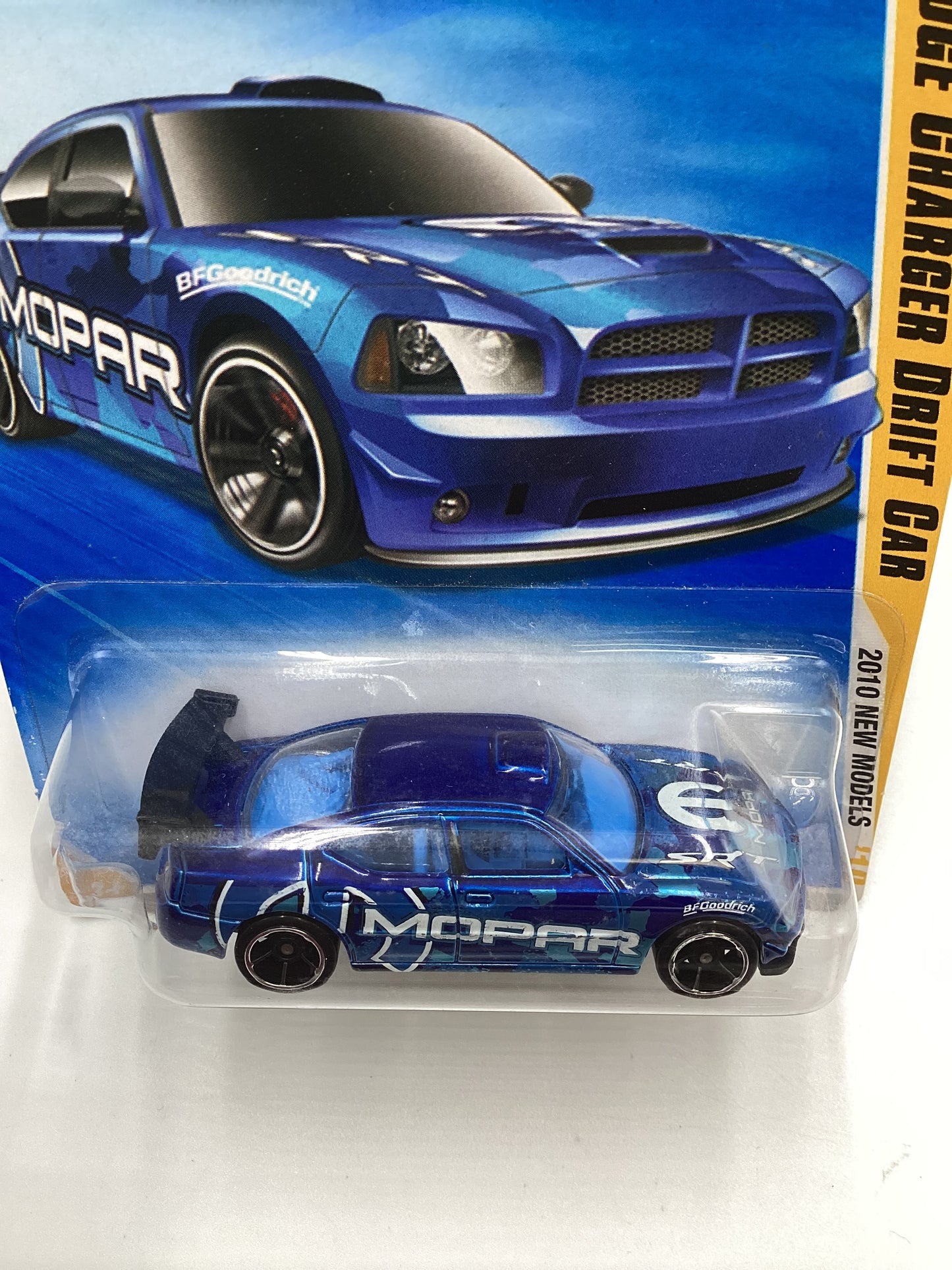 2010 Hot Wheels #043 Dodge Charger Drift Car Blue 38B