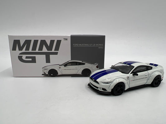 Mini GT MiJo Exclusive #646 Ford Mustang GT LB-Works White