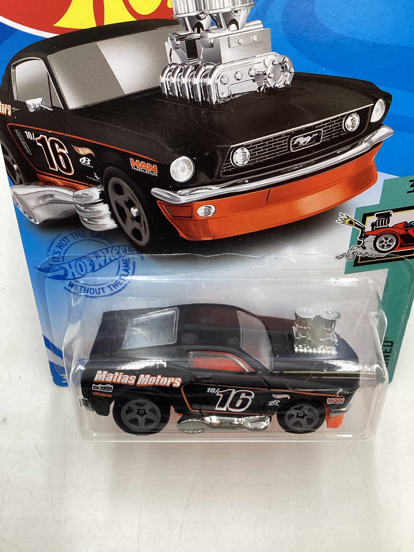 2021 Hot Wheels #40 68 Mustang Black Clear Window 32C