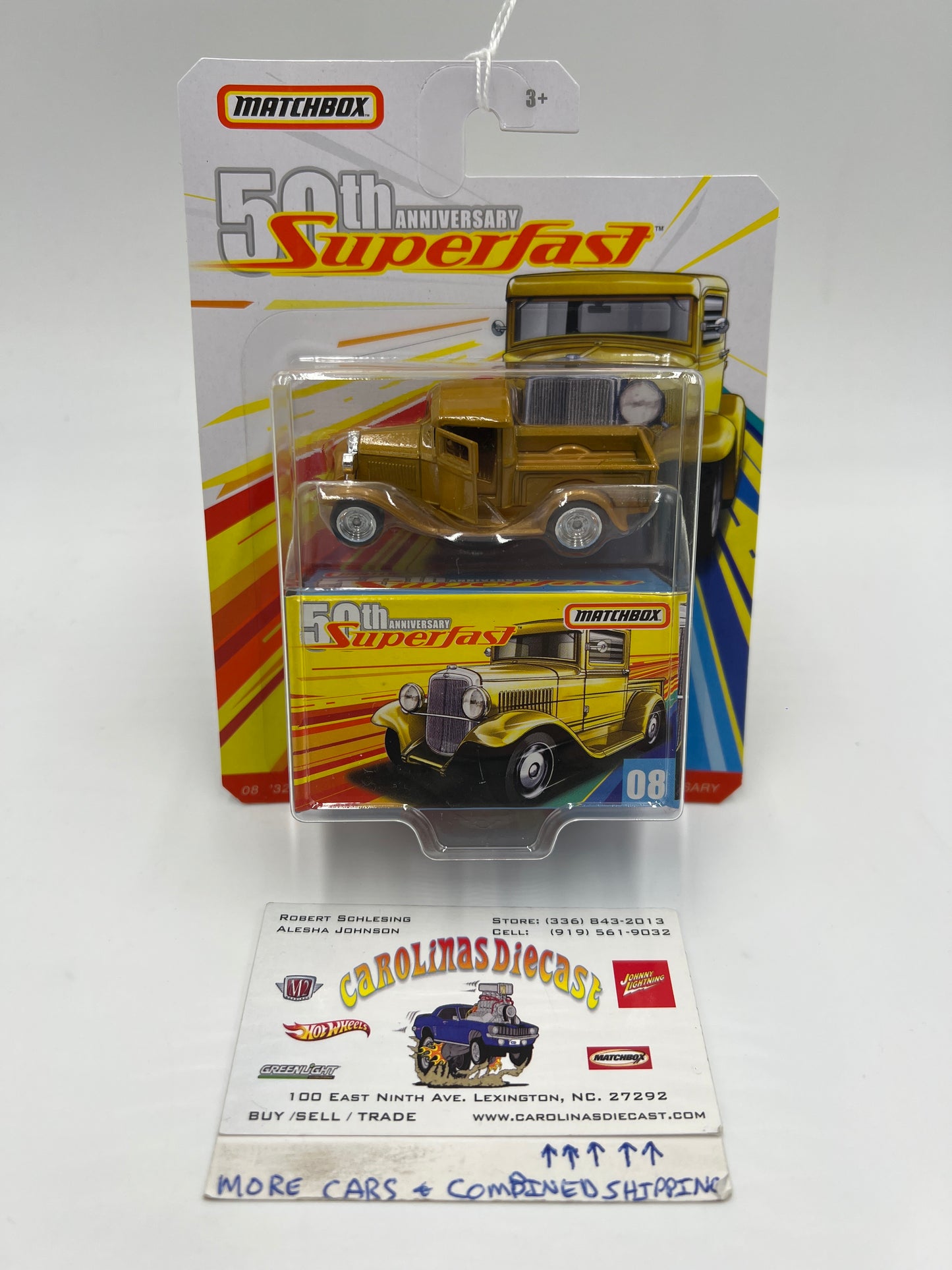Matchbox 50th Anniversary Superfast #8 32 Ford Pickup Gold 172i